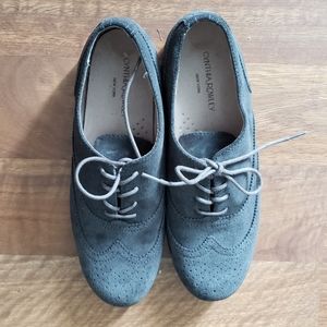 Cynthia Rowley Grey Suede Oxford Shoes